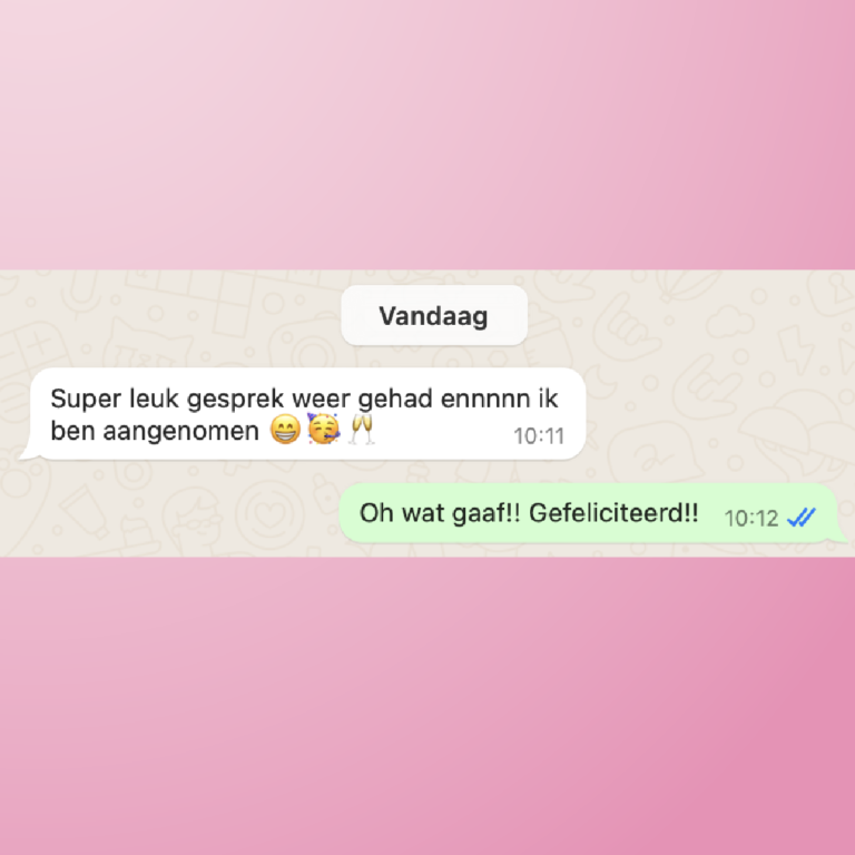 Van vastlopen naar een droombaan